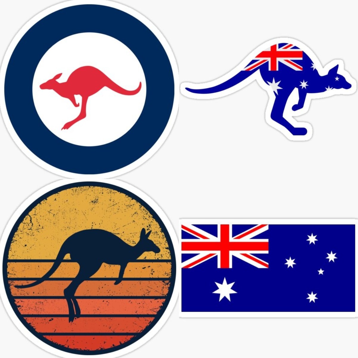 Car Accessories Australia - Kanguru Bölgesi Avustralya Tampon Çıkartması Sevimli