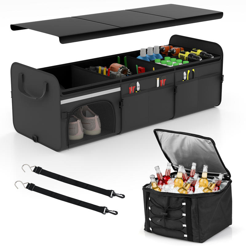 Car Trunk Organizer - 18 Gal Araba Bagajı Düzenleyici Kapaklı
