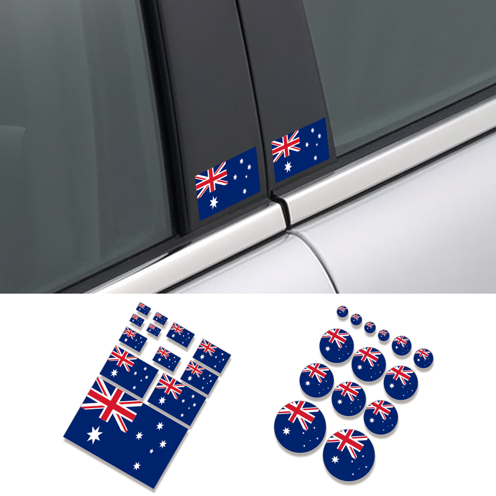 Car Accessories Australia - Çeşitli Avustralya Bayrağı Şekillendirici Etiket Grafikleri