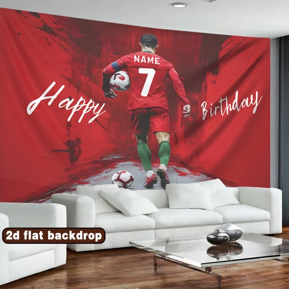 Car Accessories Banner - 2D Düz Özelleştirilmiş Futbol Temalı İsimli