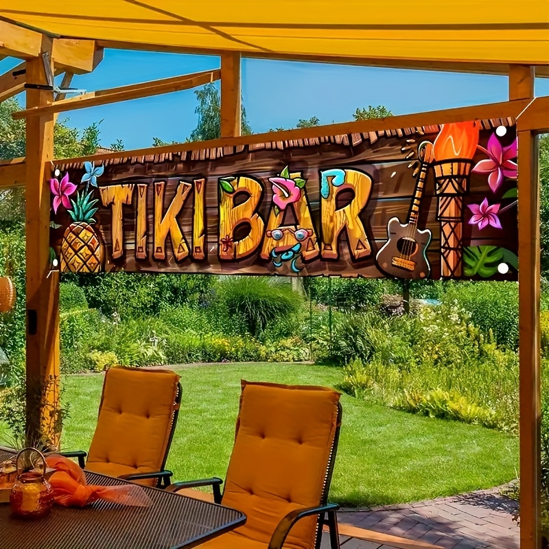 Car Accessories Banner - Tiki Bar Banner Tropikal Hawaii Plaj