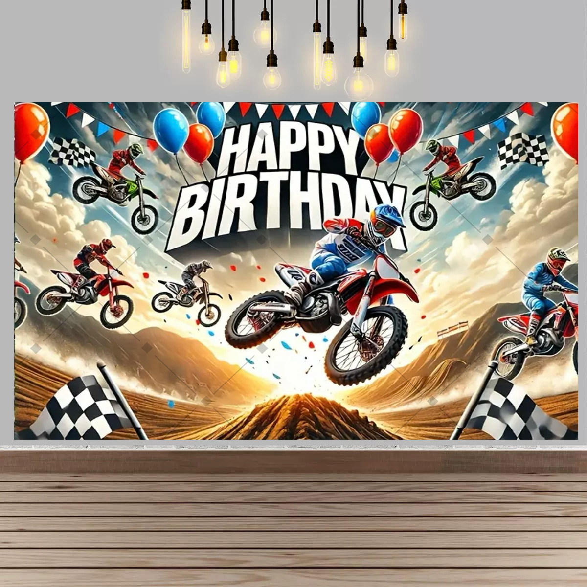 Motokros Arazi Motosikleti Par - Car Accessories Banner incelemesi ve fiyatı