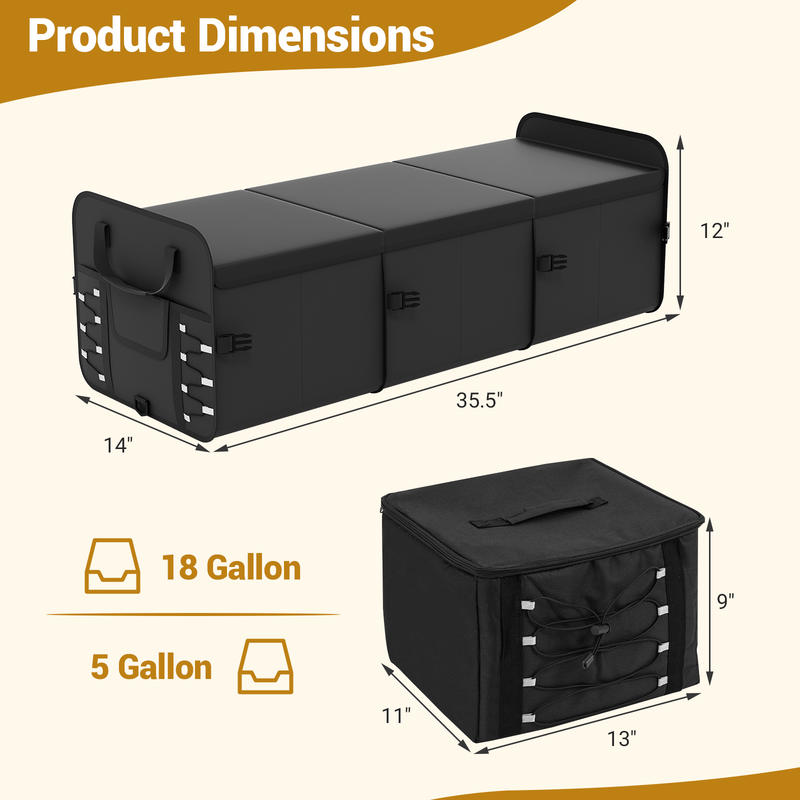 18 Gal Araba Bagajı Düzenleyic - Car Trunk Organizer incelemesi ve fiyatı
