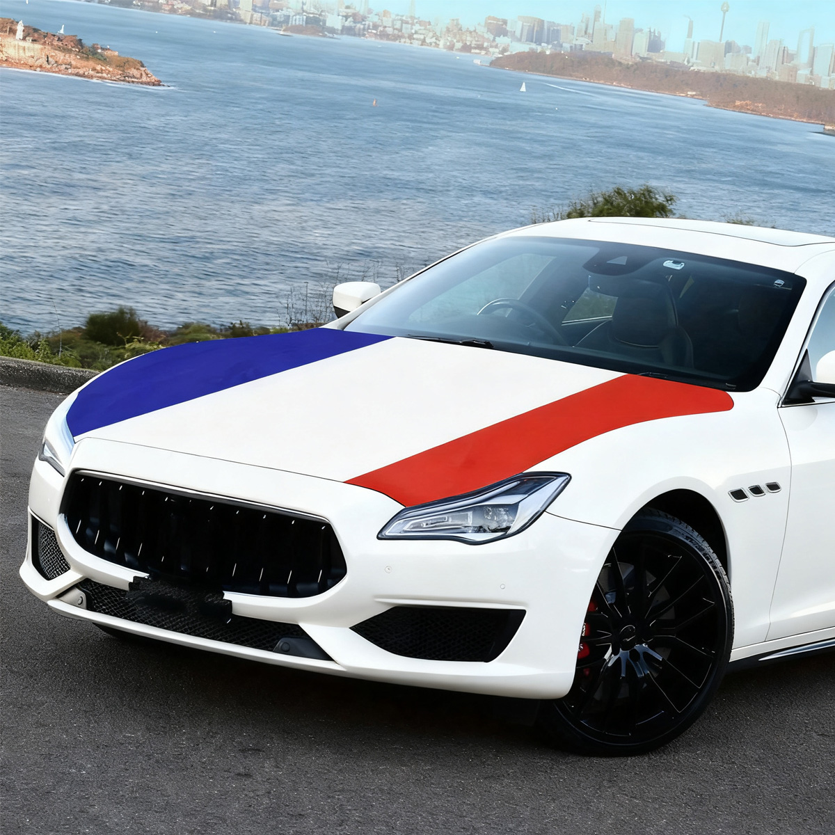 Fransa Bayrağı Kaput Örtüsü 15 - Car Accessories Banner incelemesi ve fiyatı